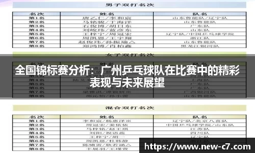 全国锦标赛分析：广州乒乓球队在比赛中的精彩表现与未来展望